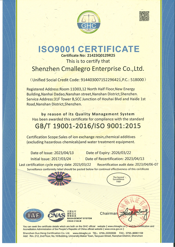ISO9001 CERTIFICATE